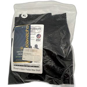 AeroTech Designs Cycle Wear Women's Classic Padded Bike Shorts, XL-NWT